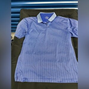 PGA Tour Blue Pinstripe Polo Shirt